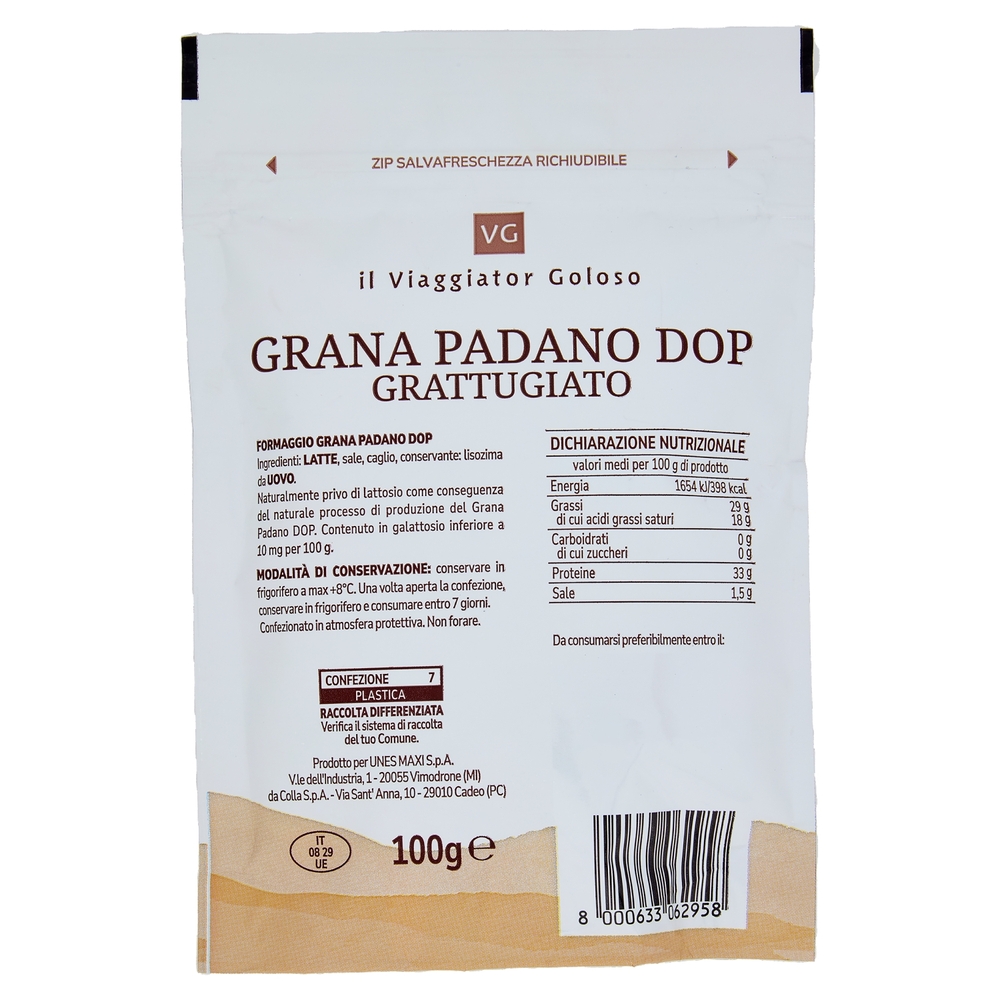 Grana Padano DOP Grattugiato Il Viaggiator Goloso